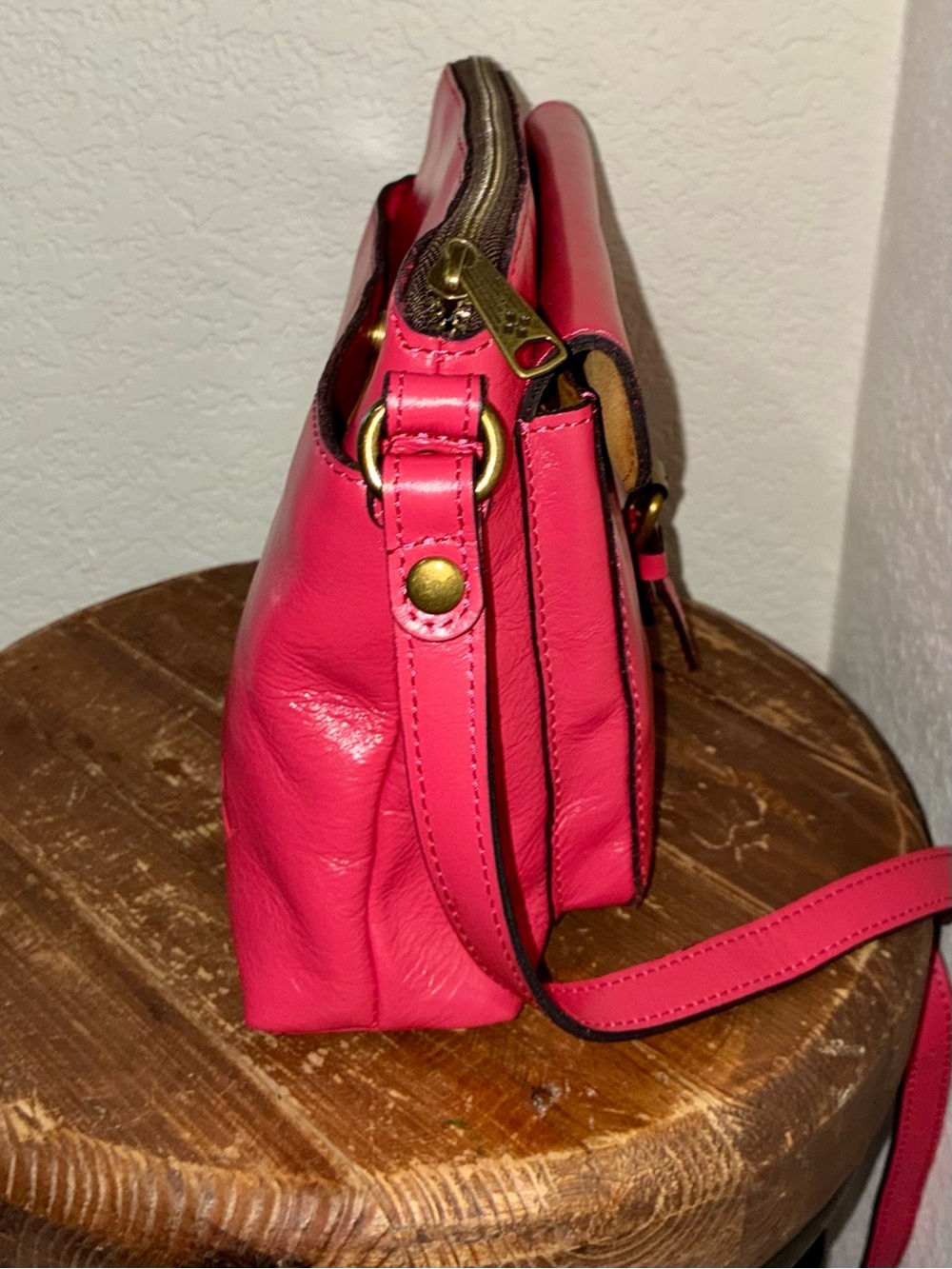 Patricia Nash Strawberry Pink Avellino Crossbody Handbag - Picture 5 of 10
